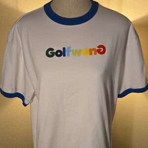 Golfwang White and Blue Ringer Tee
